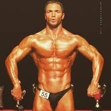 Jeff Scavo competing in a physique competition
