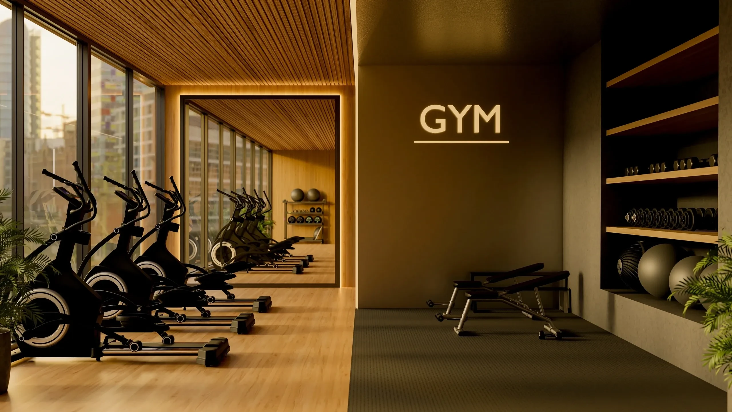 Personal training in apartment or condo fitness center